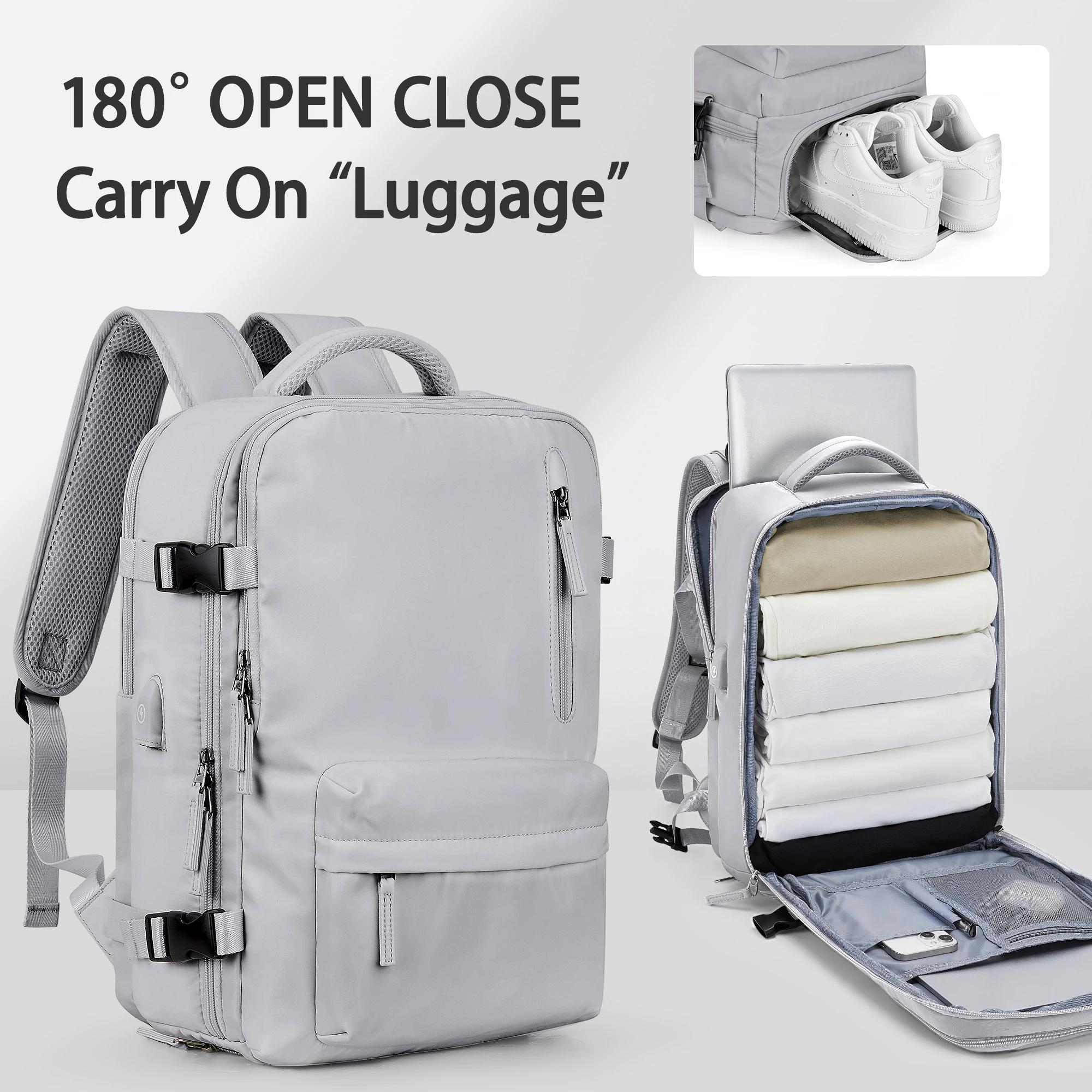 Sac à dos en nylon, sac à dos de voyage d'affaires avec port USB pour femmes et hommes, sac à dos an