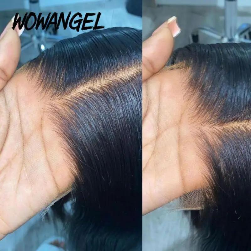 WOWANGEL 7x7/6x6/5x5 HD fermeture à lacet cheveux humains fondre la peau partie profonde cuir chevel