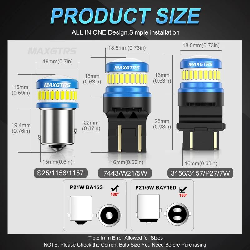 Lentille de projecteur pour frein inversé, 2x BA15S P21W S25 1156 7440 W21W T20 4014 3030