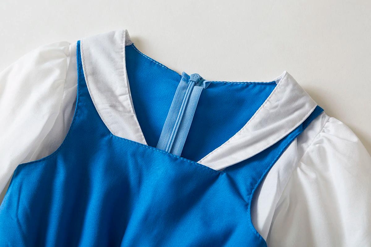 BELLE-Costume de Village Provincial Bleu, Robe de Princesse Deluxe D, la Bête, Poivre, GelBirthday,