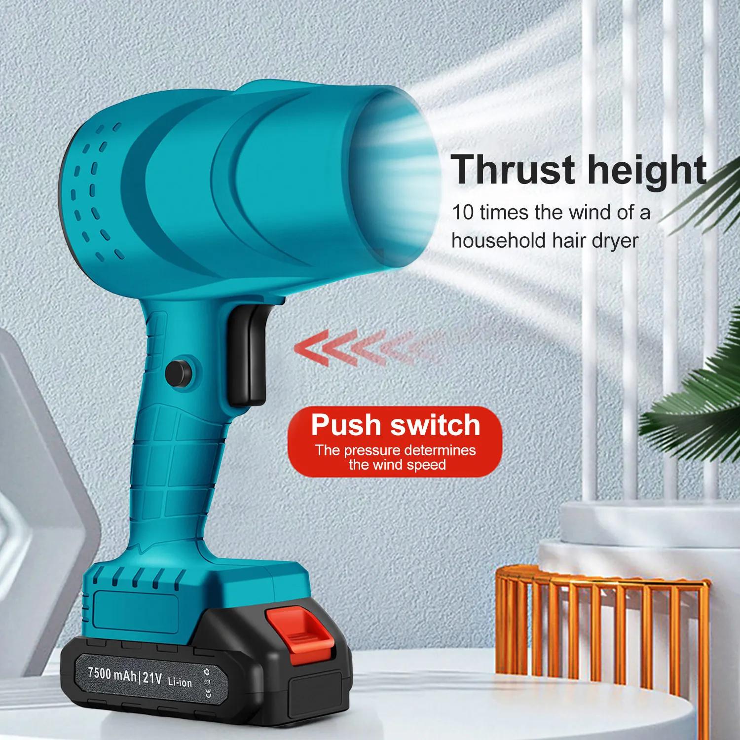 Ventilateur Turbo électrique, 120 km/h, 36000 tr/min, puissant, Jet sans fil, feuille de neige, pous