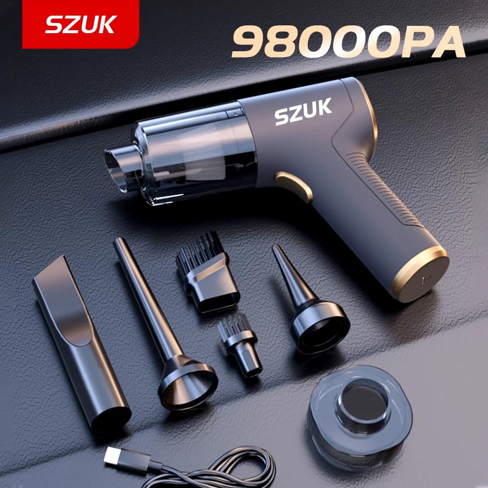 SZUK 98000PA Mini aspirateur de voiture Machine de nettoyage puissante forte aspiration tenu dans la