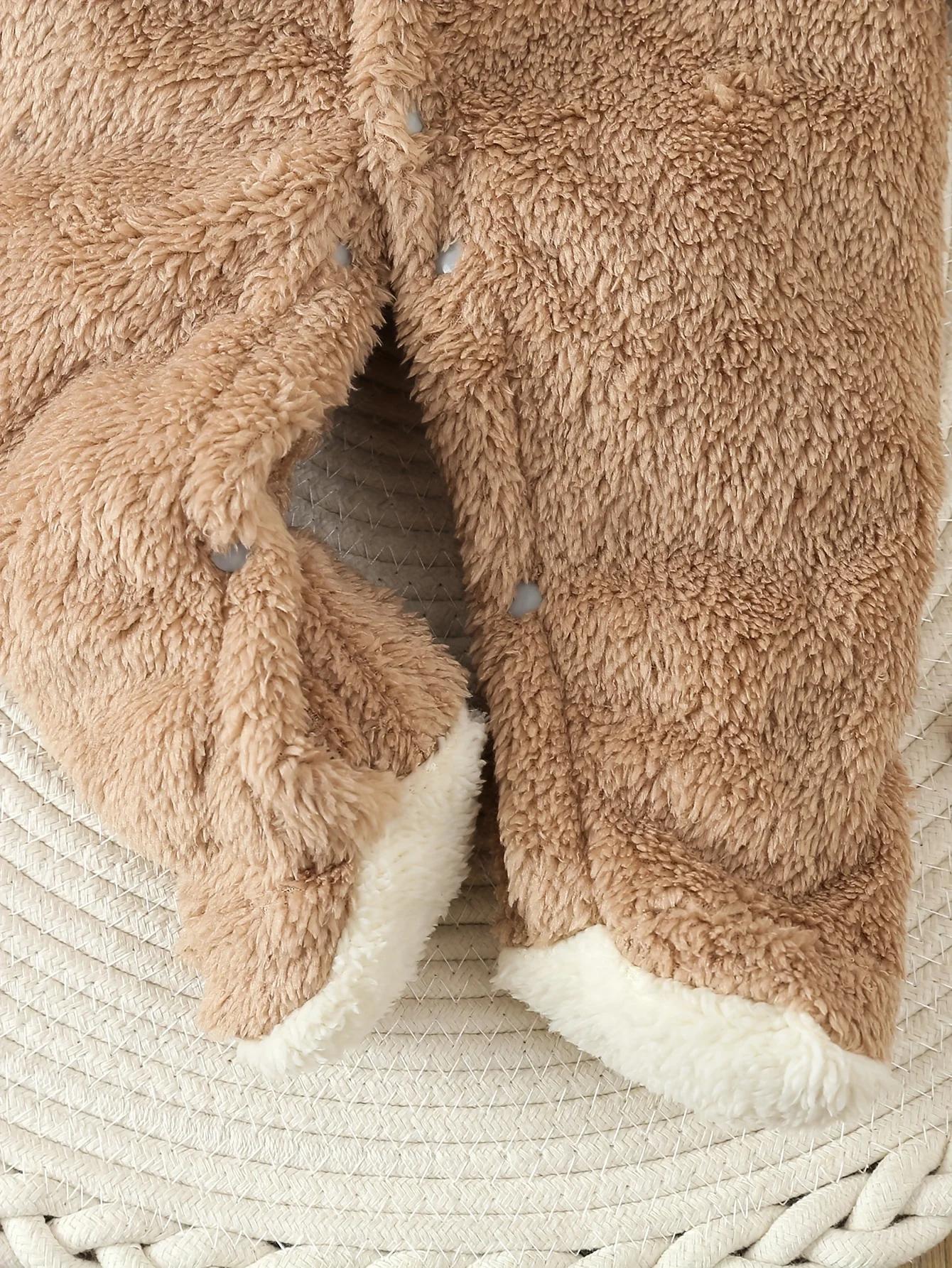 Barboteuse en molleton chaud pour nouveau-né, Costume pour bébé garçon et fille, pyjama Animal, comb