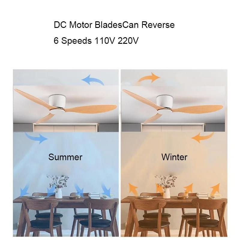 42 52 pouces ventilateurs de plafond sans lumière moteur à courant continu télécommande ventilateurs