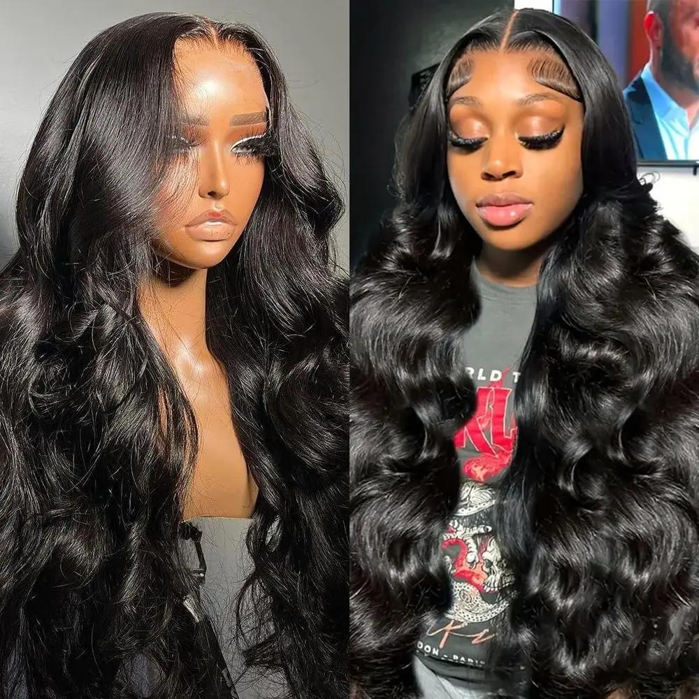 Perruque Lace Front Wig Body Wave Brésilienne Naturelle, Cheveux Humains, 13x6, 13x4, 4x4, Pre-Pluck