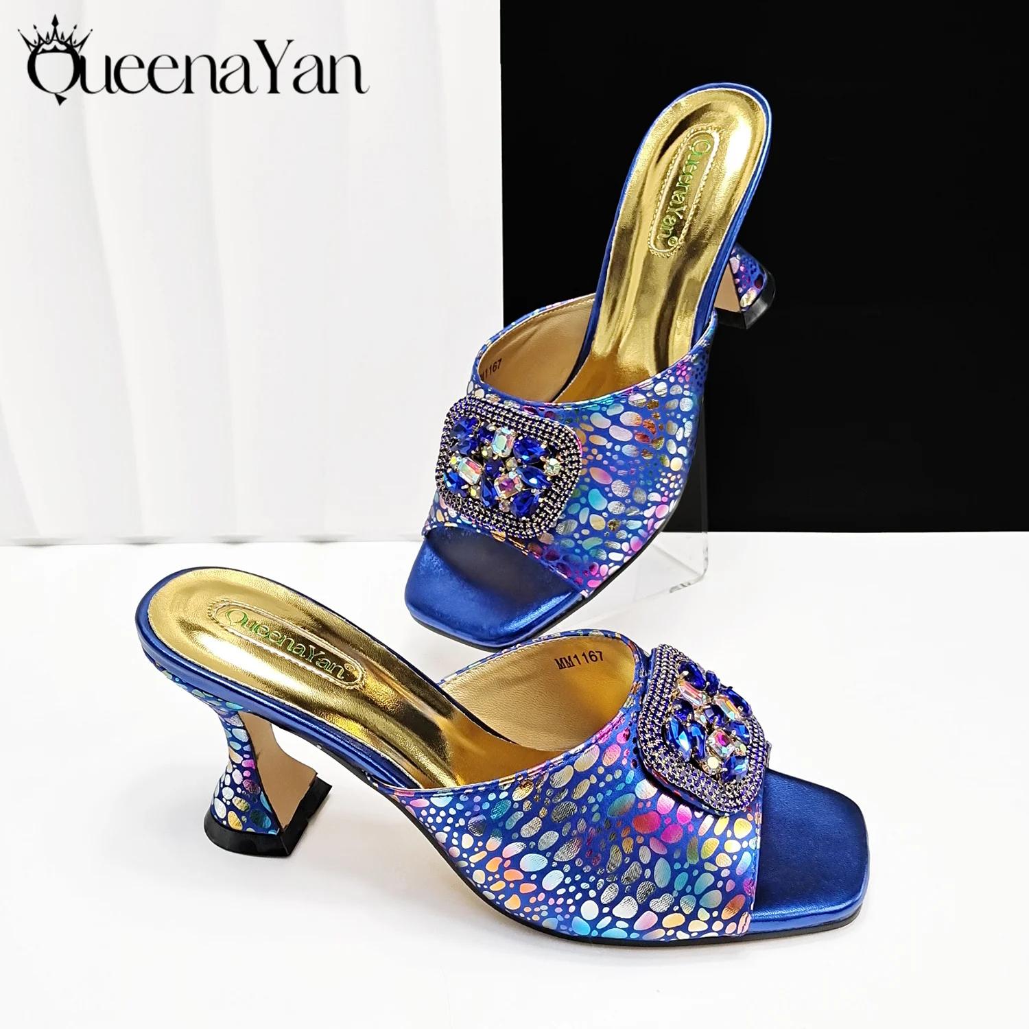 Chaussures et sacs au Design de mode italien, ensemble assorti, talons hauts à bout ouvert, strass d
