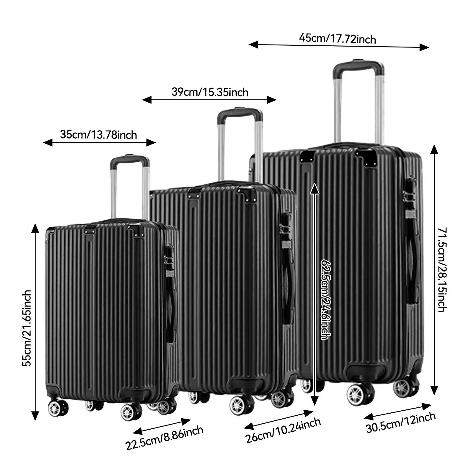 Superaly, Ensemble de bagages de 20/24/28 pouces, avec 4 roues à 360 degrés ° Valise extensible en