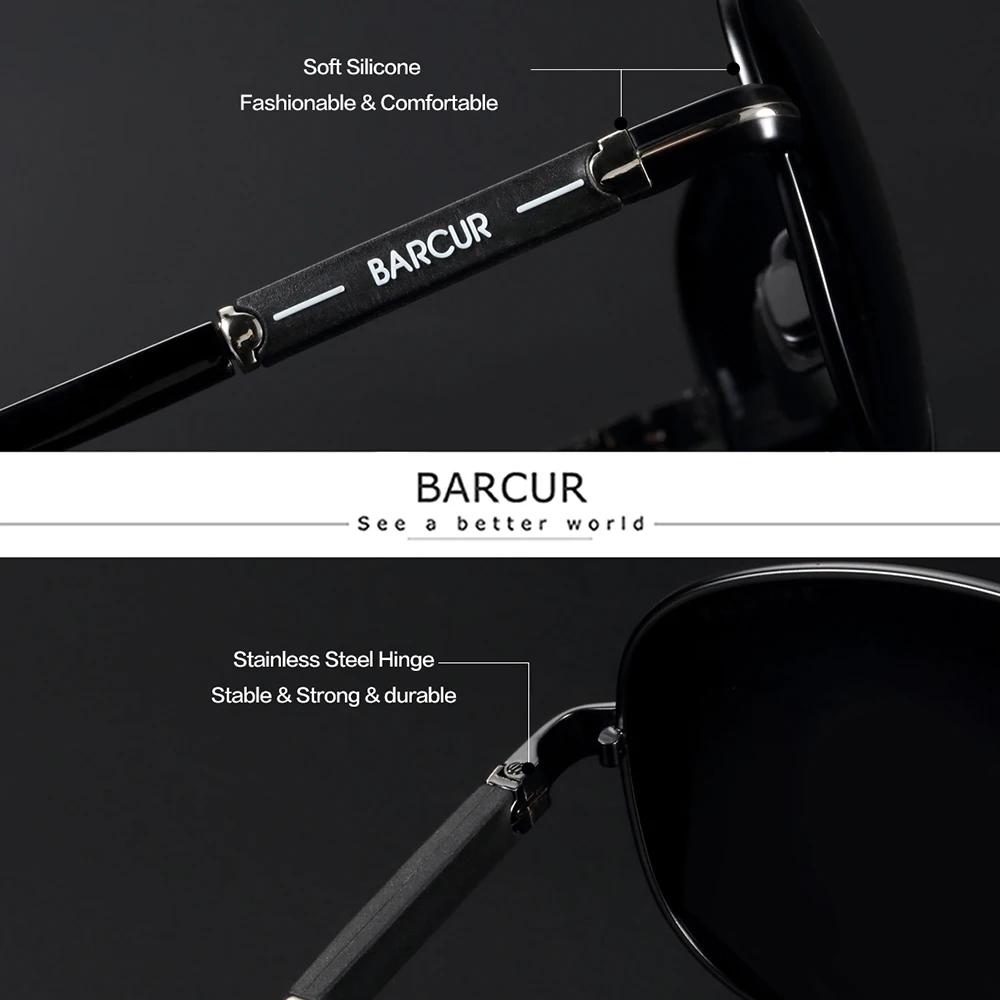 Lunettes De soleil polarisées pour hommes BARCUR lunettes De soleil pilotes pour hommes accessoires