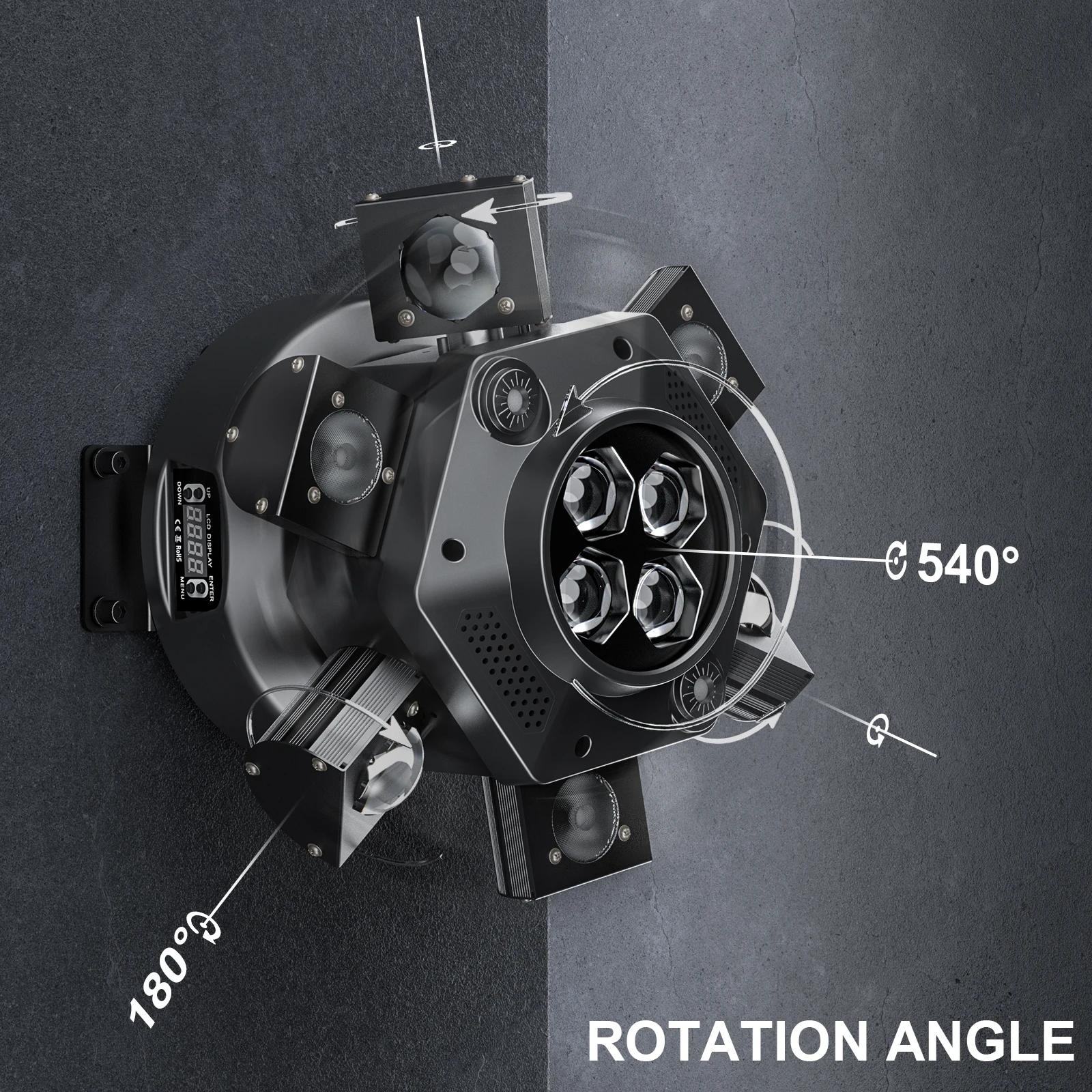 Leleght 200W RGBW 4 en 1 effet de lumière et effet étoilé contrôlé DMX512 activé par le son et maîtr