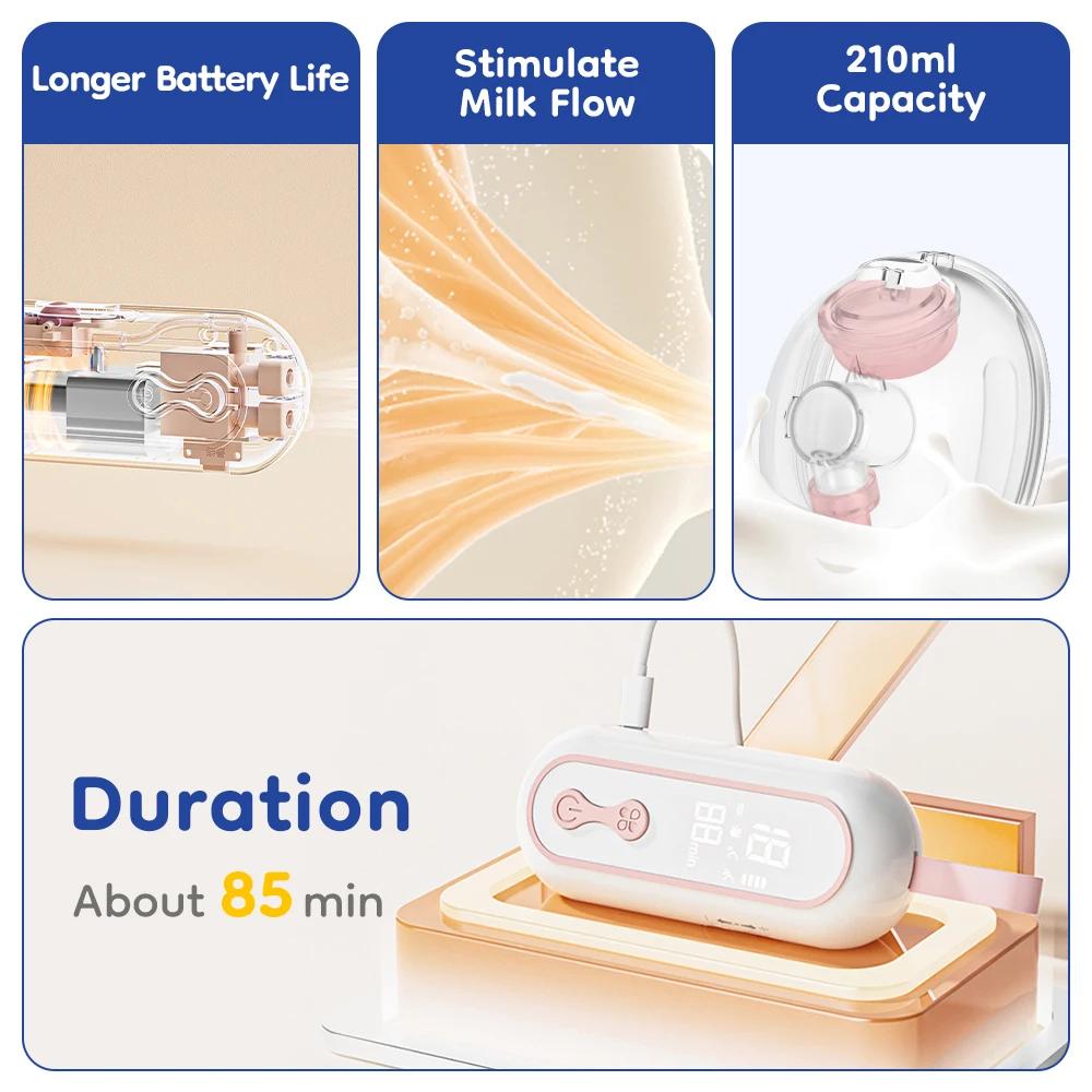 MAMIJOY AV66 tire-lait Portable à faible bruit tire-lait avec 4 Modes 15 niveaux Double tire-lait él