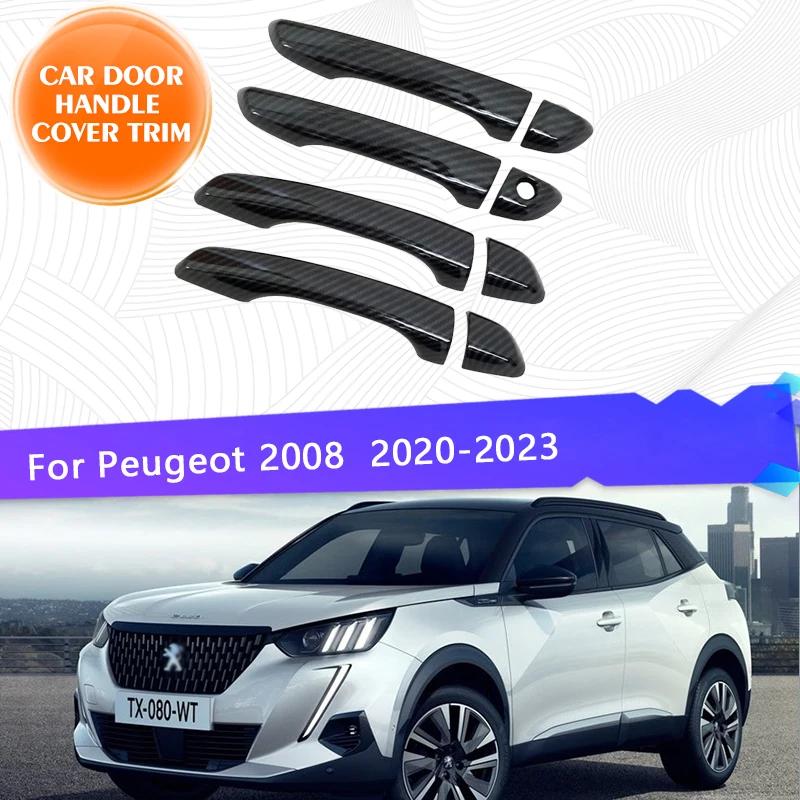 LHD pour Peugeot 2008 MK2 P24 2020 ~ 2023 2022, couvercle de poignée de porte de voiture, autocollan