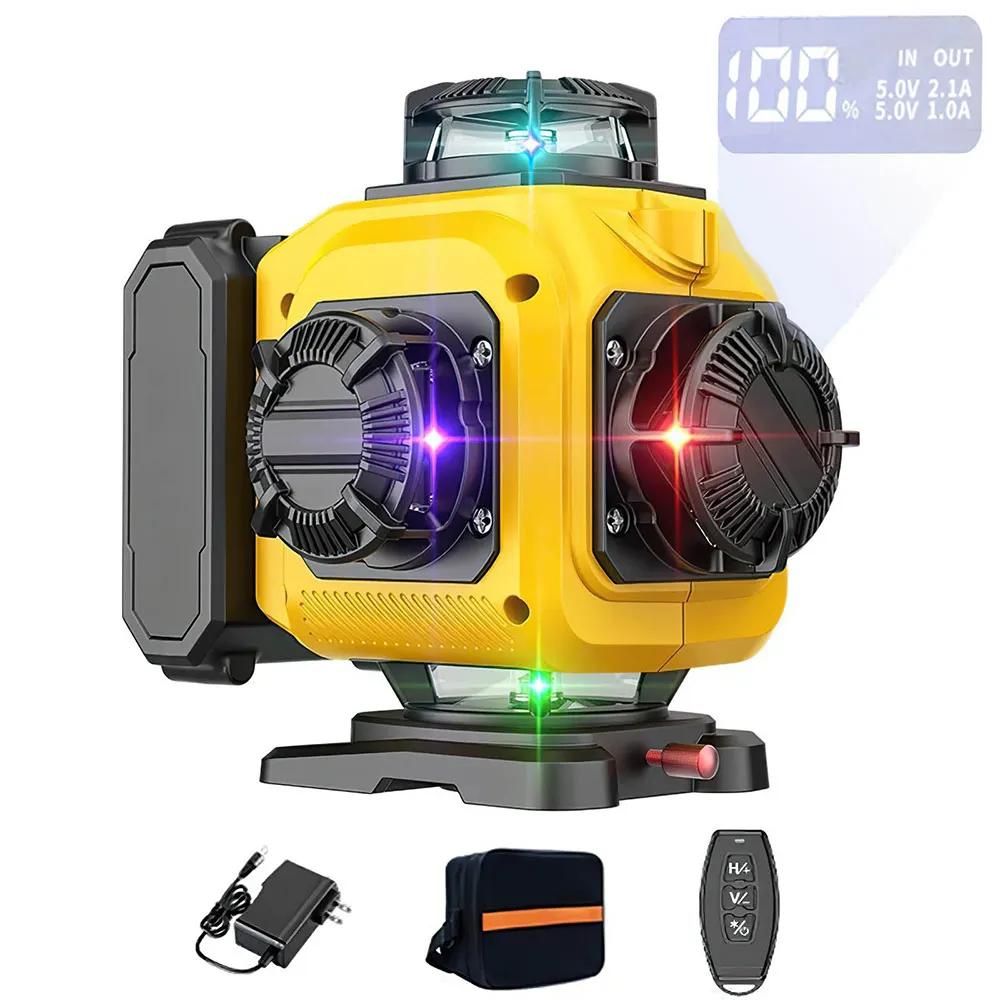 Professional 16 Lines 4D Laser Level Automatic 360° Horizontal & Vertical Powerful Lines Laser Level
