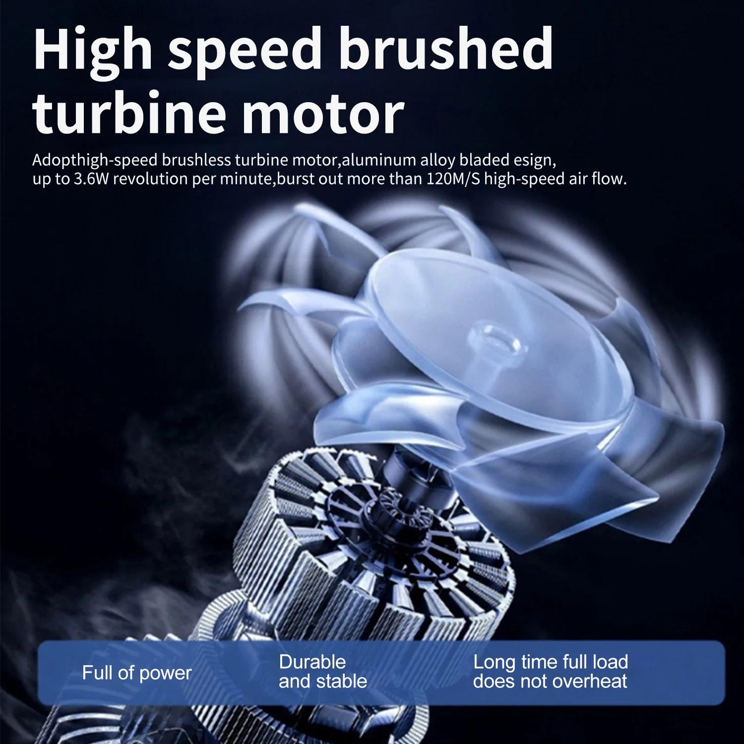 Ventilateur Turbo électrique, 120 km/h, 36000 tr/min, puissant, Jet sans fil, feuille de neige, pous