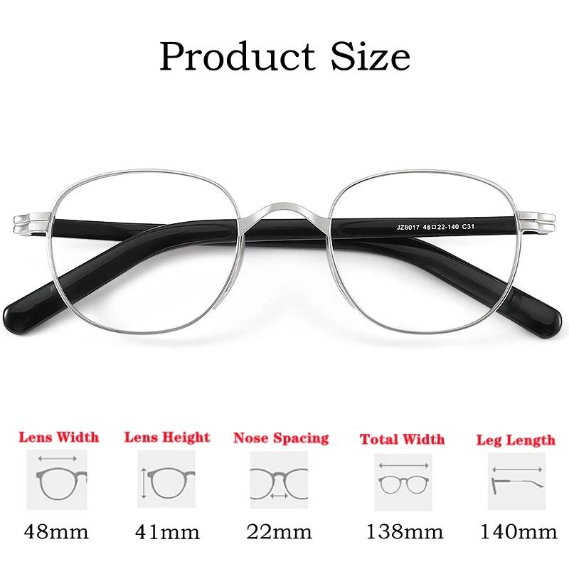 YIMARUILI mode tendance acétate titane lunettes rétro rond à large bord conception optique Prescript
