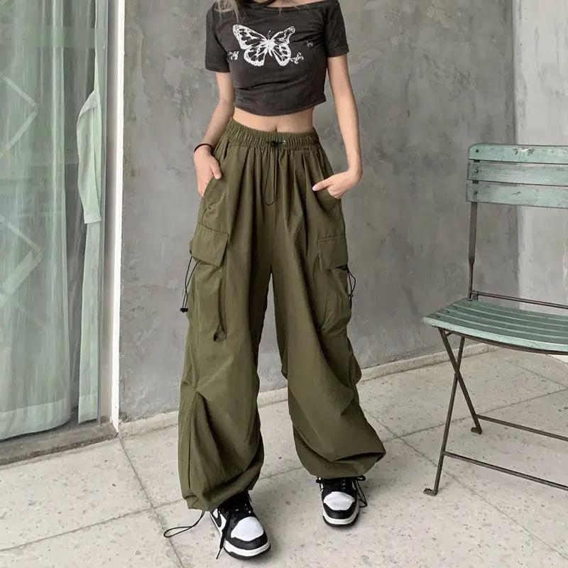 Pantalon de jogging décontracté pour femmes, couleur unie, taille basse, cordon de serrage, jambes l