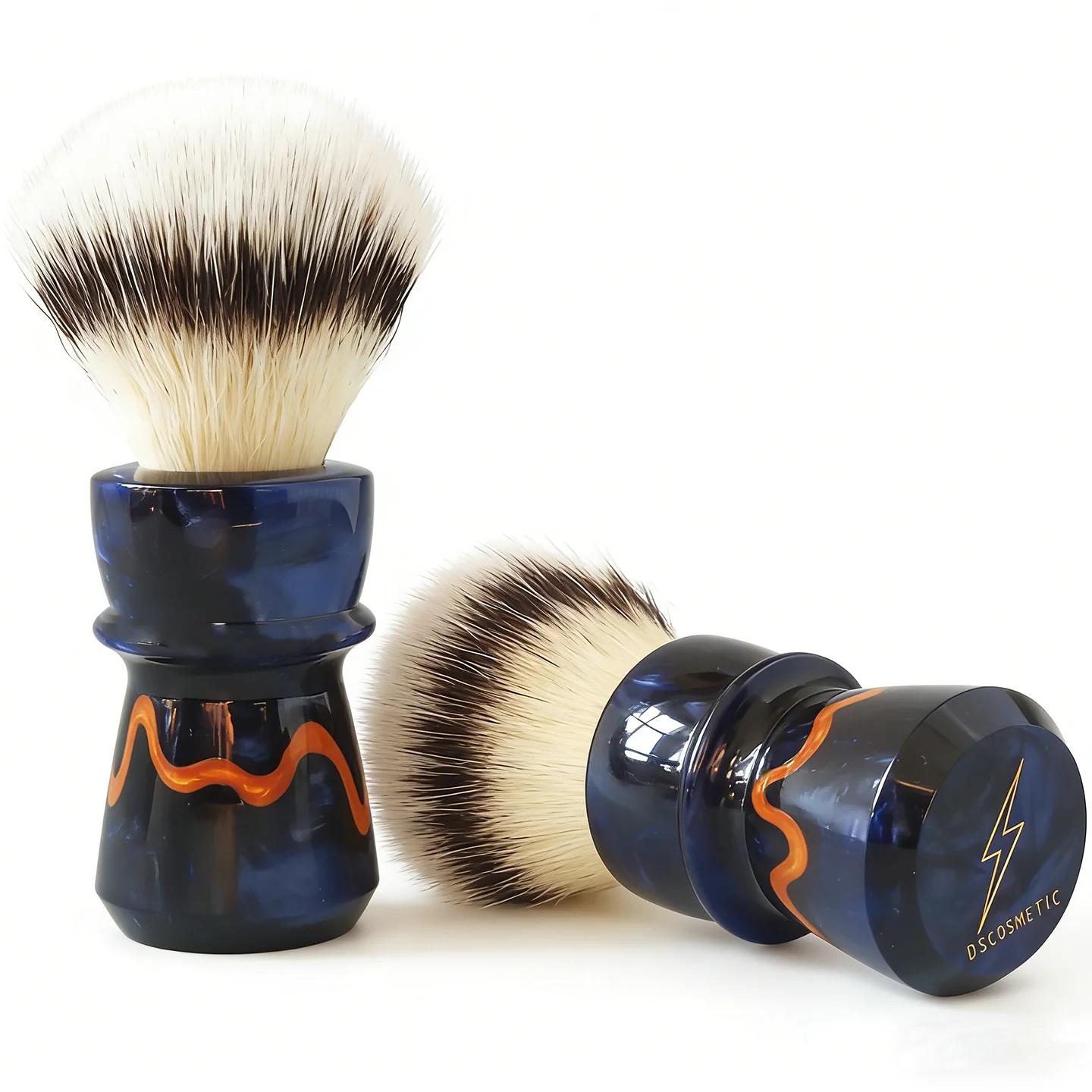 Pinceau à raser Dscosmetic EmberTwist CN6 en poils synthétiques et manche en résine pour homme