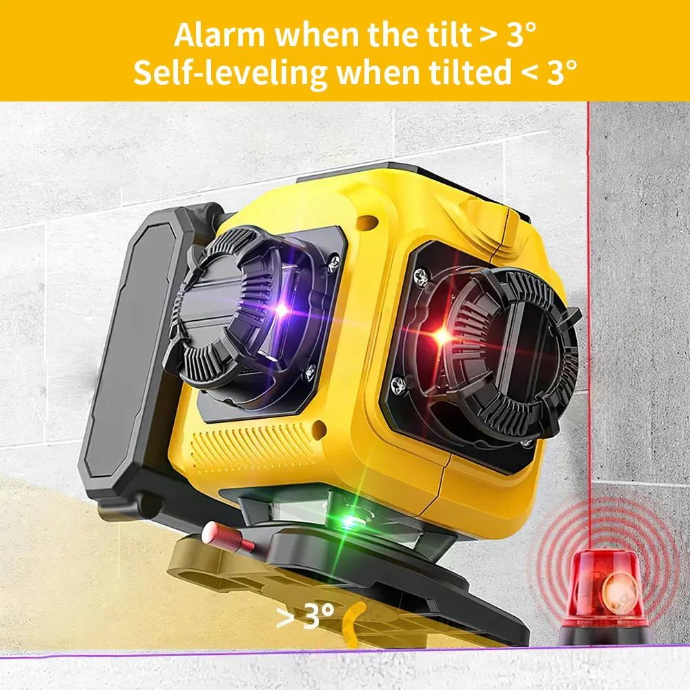 Professional 16 Lines 4D Laser Level Automatic 360° Horizontal & Vertical Powerful Lines Laser Level