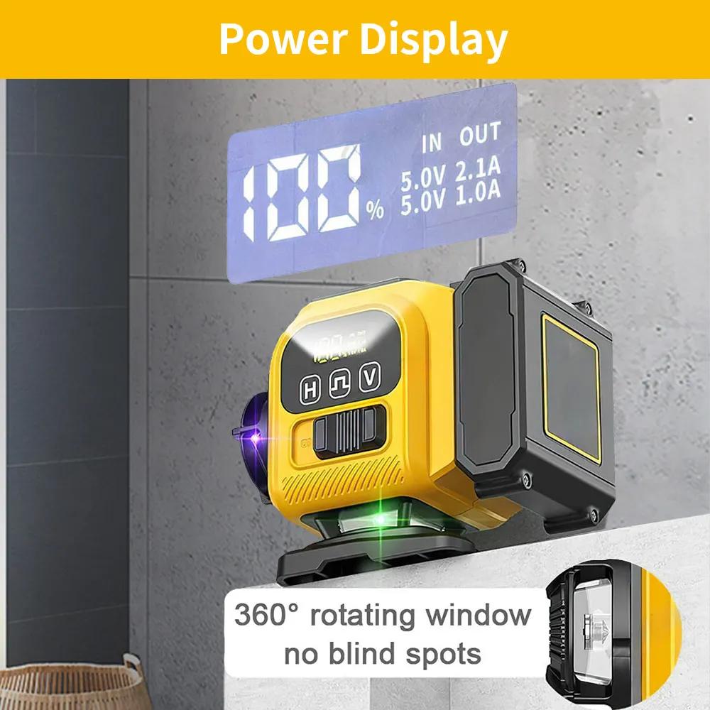 Professional 16 Lines 4D Laser Level Automatic 360° Horizontal & Vertical Powerful Lines Laser Level