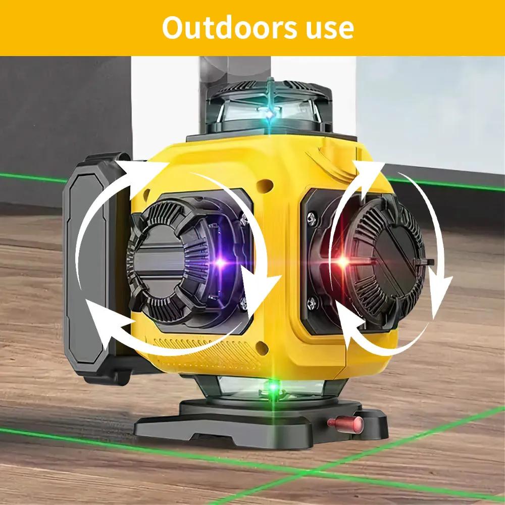 Professional 16 Lines 4D Laser Level Automatic 360° Horizontal & Vertical Powerful Lines Laser Level