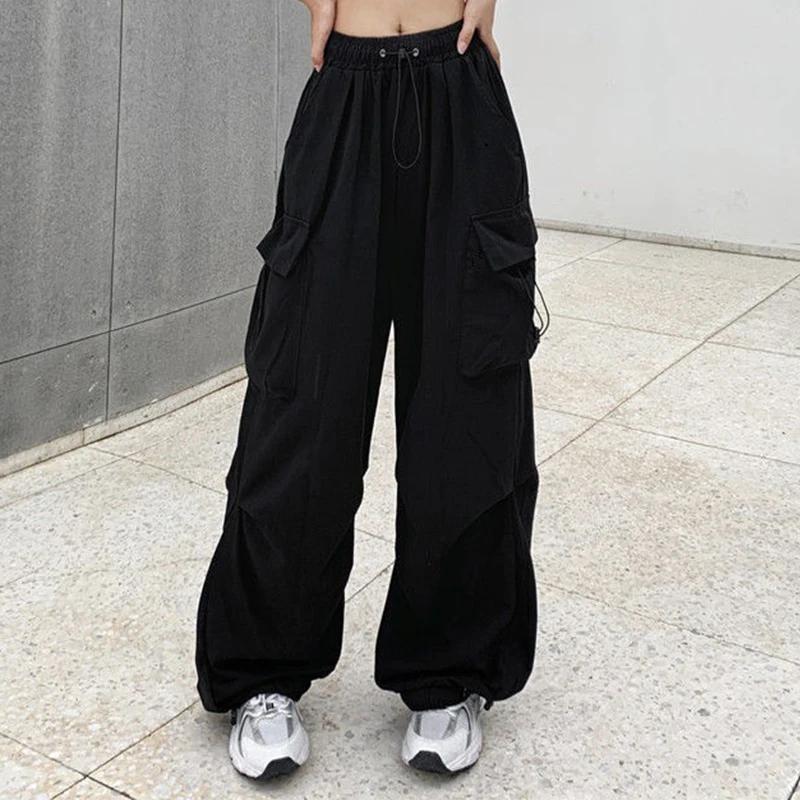 Pantalon de jogging décontracté pour femmes, couleur unie, taille basse, cordon de serrage, jambes l