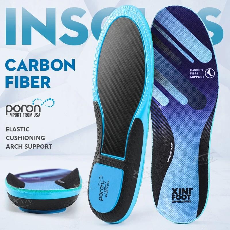 【Xxin】 semelle intérieure en Fiber de carbone Poron amorti talon soutien de la voûte plantaire semel
