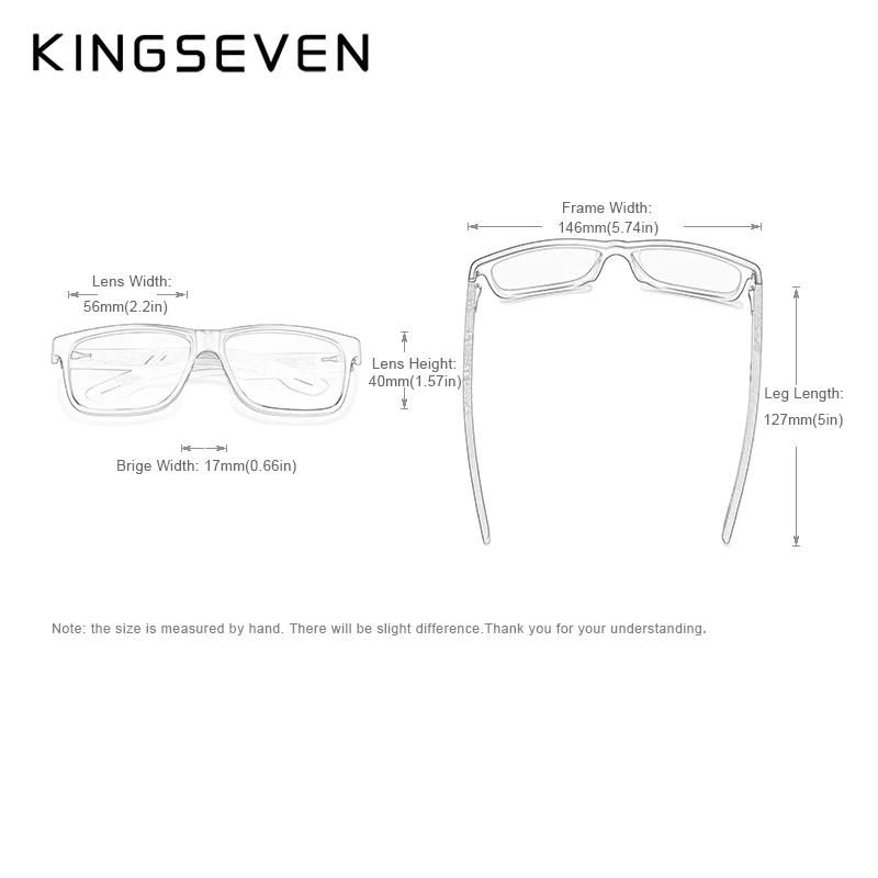 KINGSEVEN 100% lunettes De soleil polarisées Vintage hommes en bois bois Protection UV400 mode lunet