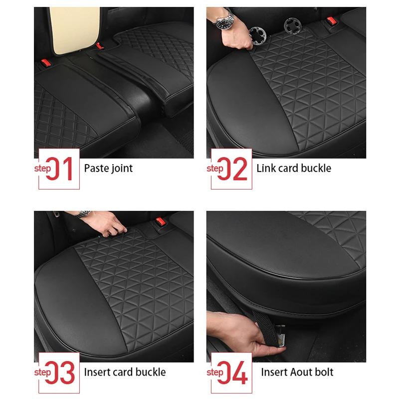 SEAMETAL Housse de siège de voiture en cuir PU Housse de chaise de voiture pour automóvil Housses de
