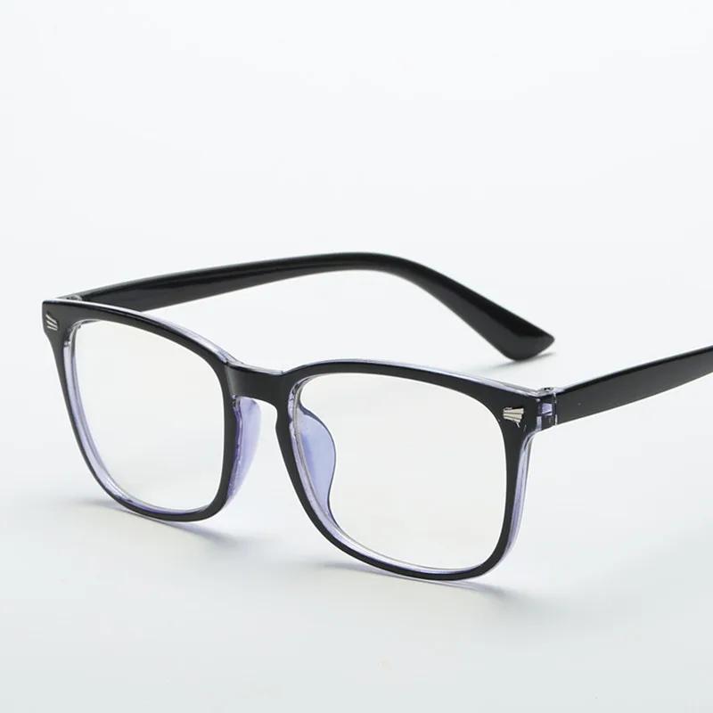 Lunettes carrées unies unisexes pour hommes et femmes, lunettes de protection contre les radiations,