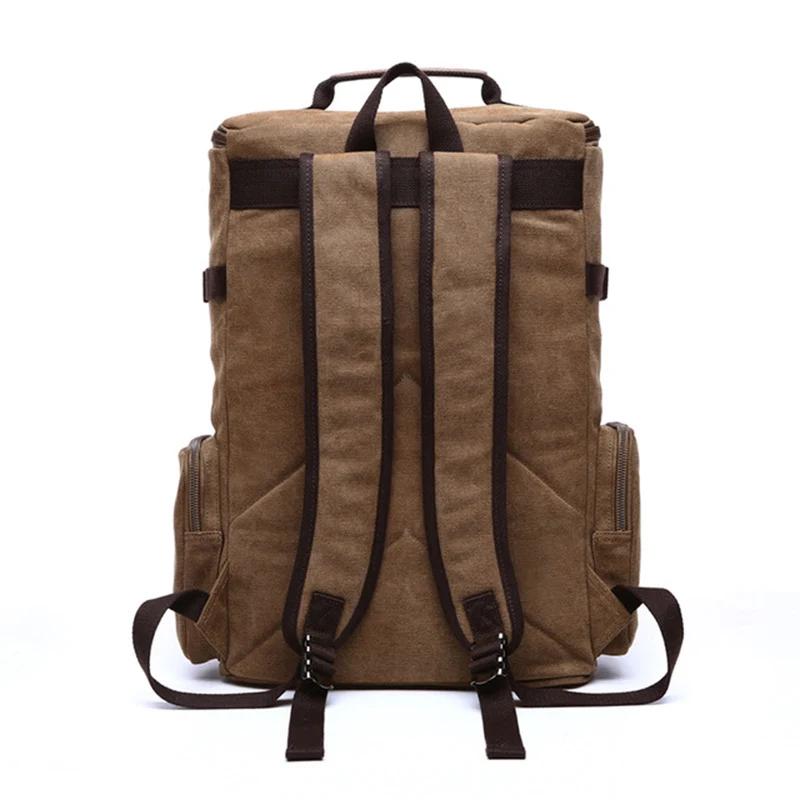Sac à Dos Vintage en Toile pour Homme, Cartable d'École, de Voyage, Grande Capacité, pour Ordinateur