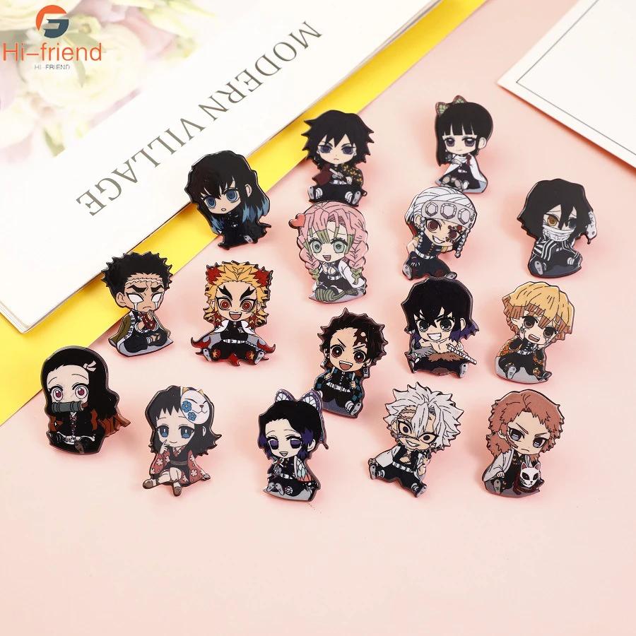 Broche de rôle de dessin animé Demon Slayer, en acrylique, épingles décoratives pour femmes et homme