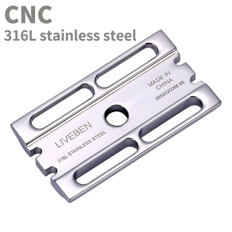 Tête de rasoir de sécurité à Double tranchant en acier inoxydable CNC 316L, accessoires de rasoir ma