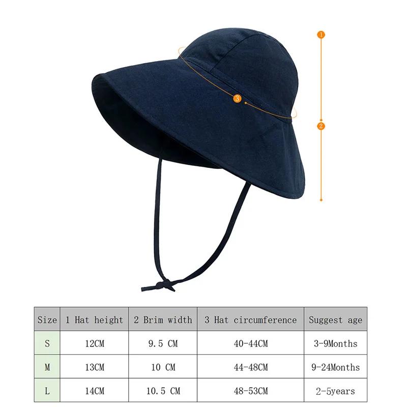 Chapeau de soleil à grand bord pour bébé, chapeau seau d'été et de printemps pour filles et garçons,