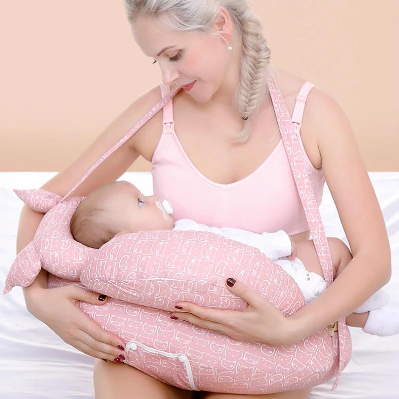 Oreiller d'Allaitement Multifonction pour Bébé, avec Sangle Initiale, Dessin Animé, Souple, 2020
