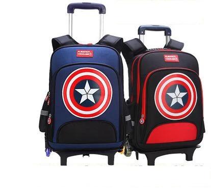 Sacs à dos scolaires à roulettes pour garçons Sacs de voyage pour enfant Sac à dos d'école à roulett