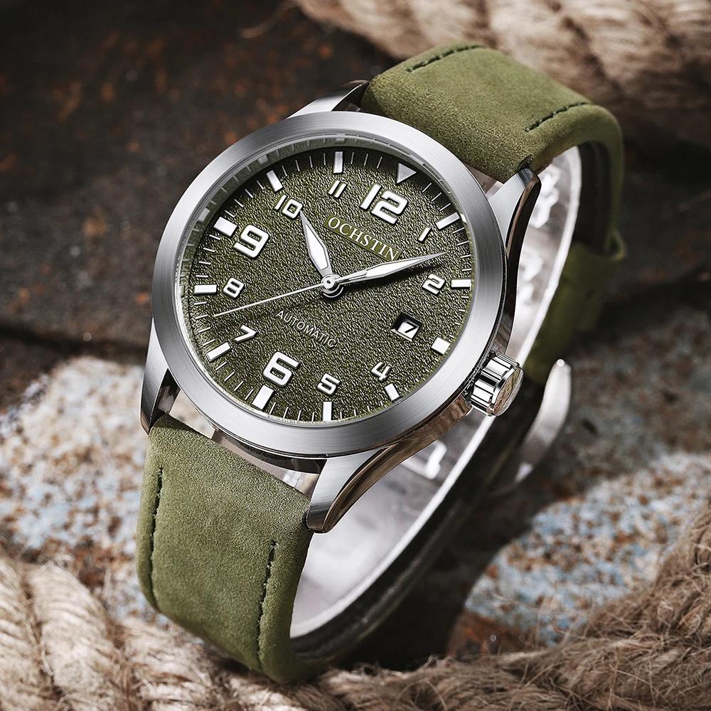 OCHSTIN hommes montre mécanique automatique de luxe tenue décontractée militaire Sports de plein air