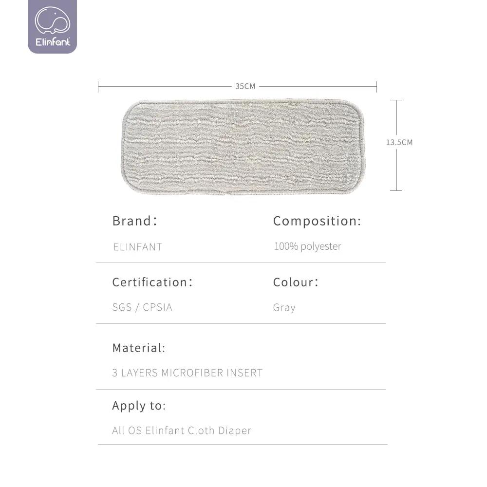 Elinfant ensemble de couches en tissu bébé 8 pièces/ensemble couches de poche taille unique ou avec