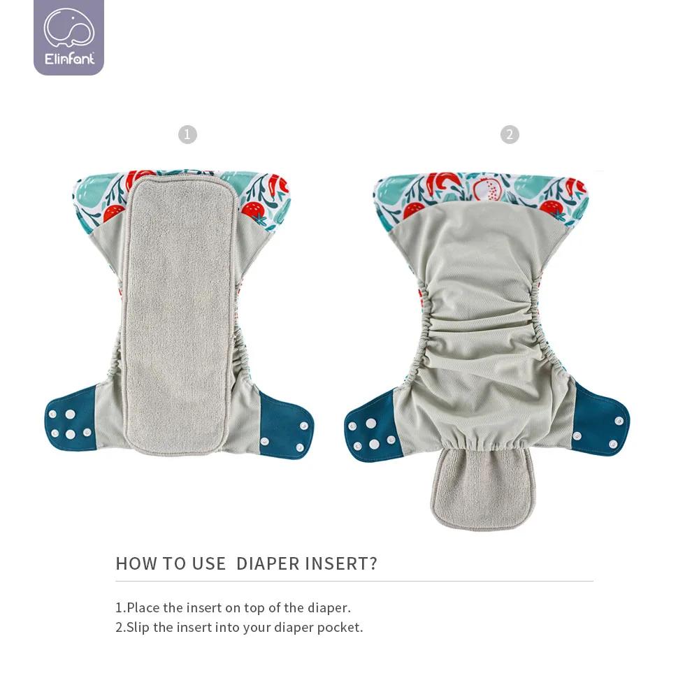 Elinfant ensemble de couches en tissu bébé 8 pièces/ensemble couches de poche taille unique ou avec