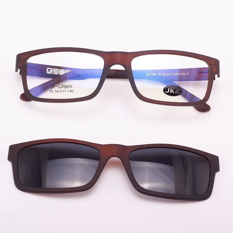 Lunettes de soleil ultra-légères à clip magnétique, monture de myopie, lunettes polarisées, lunettes