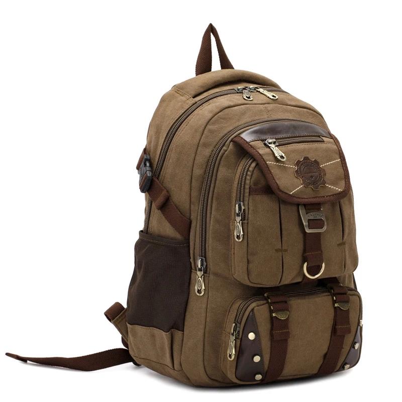 Sac à dos vintage en toile pour hommes, sac d'école, sacs de voyage pour hommes, sac à dos de voyage