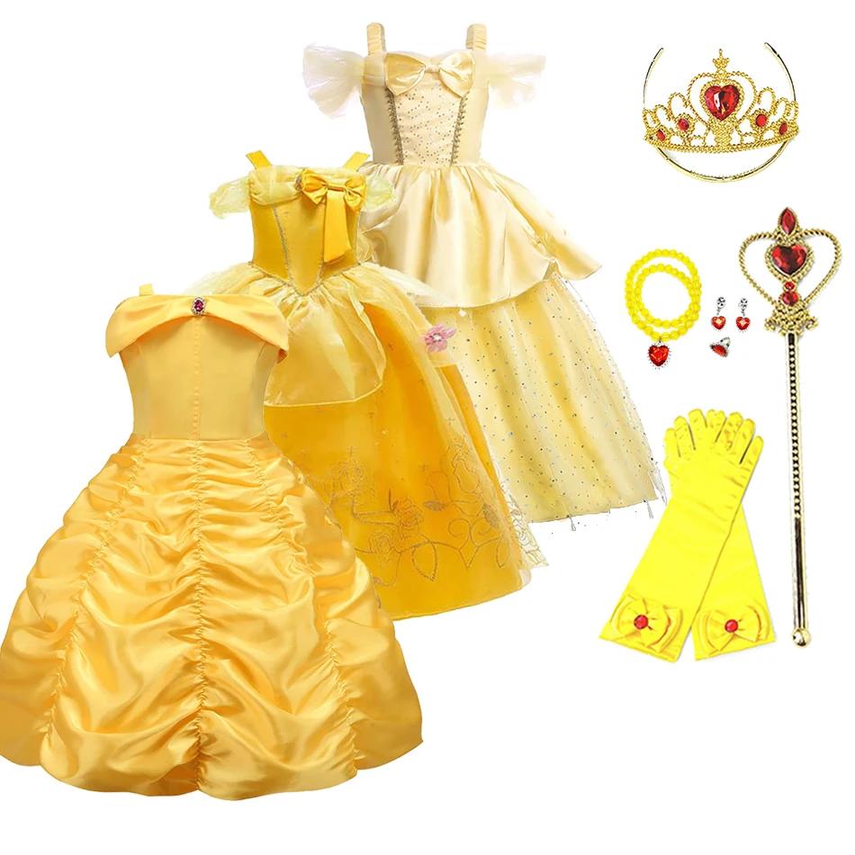 Robes de princesse pour enfants, Costume de fête Belle pour filles, vêtements à fleurs de noël et d'