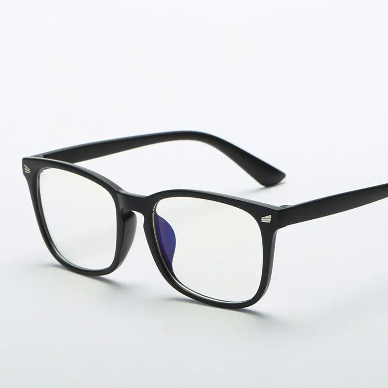 Lunettes carrées unies unisexes pour hommes et femmes, lunettes de protection contre les radiations,