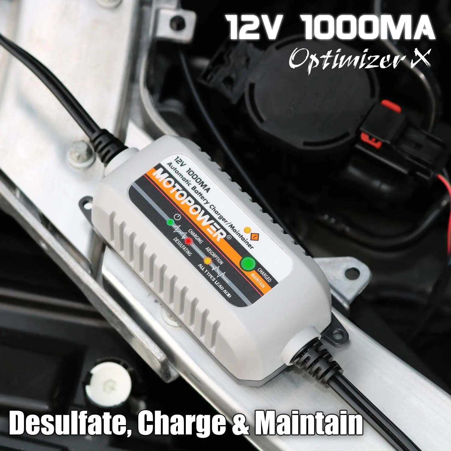 MOTOPOWER MP00205B Chargeur/maintien de batterie entièrement automatique 12 V 1000 mA