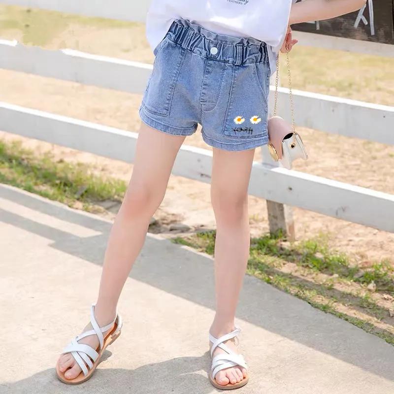 Short jean décontracté pour bébé fille été - Pantalon court en denim pour vêtements enfants tendance