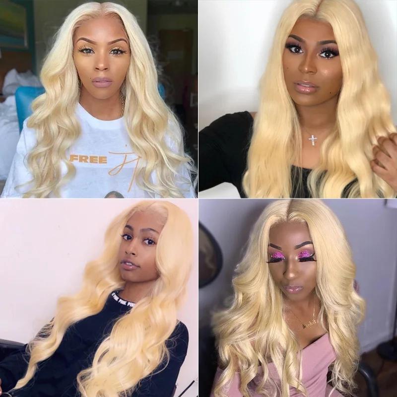 Tissage en Lot Brésilien Naturel Remy Body Wave, Blond 613, Extensions de Cheveux, Offres de 30 32 3