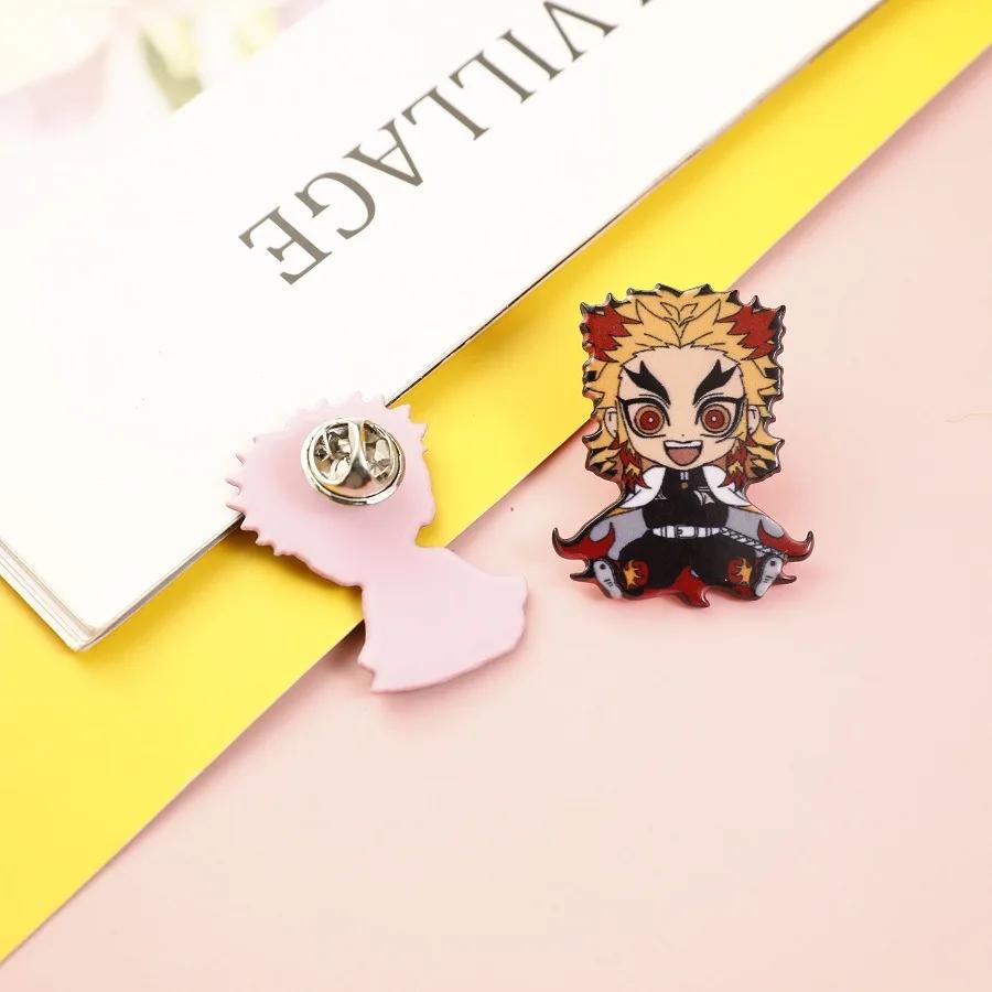 Broche de rôle de dessin animé Demon Slayer, en acrylique, épingles décoratives pour femmes et homme