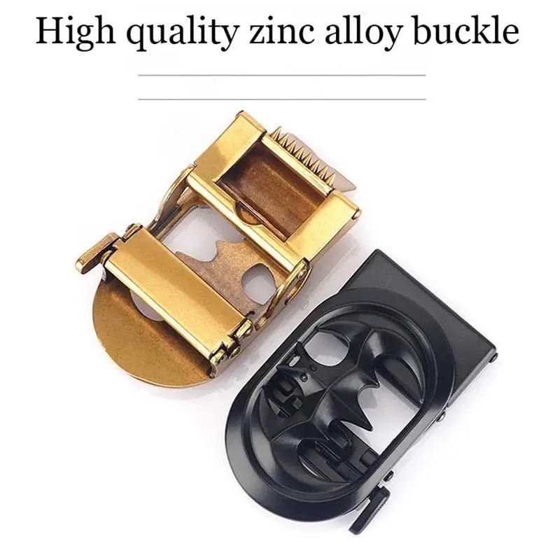 BOKADIAO Ceinture en nylon pour hommes de luxe chauve-souris en métal boucle automatique ceintures e