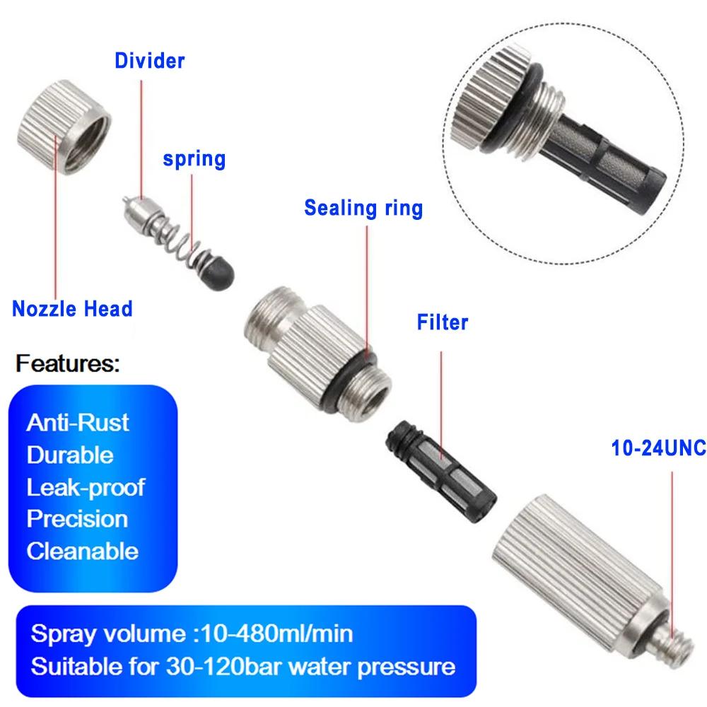 Buses de brumisation d'eau de jardin haute pression avec filtre à l'intérieur de 0.1mm ~ 0.8mm pour