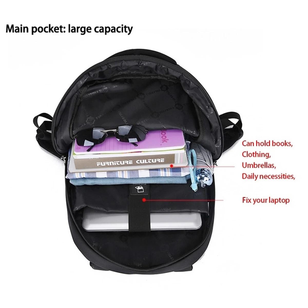 Tigernu hommes sac à dos femmes 15-17 pouces sac à dos étanche sac à dos pour ordinateur portable sa