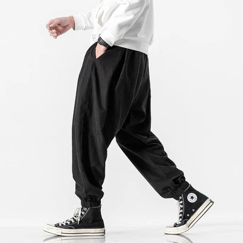 Nouveau automne hommes pantalons noirs Hip Hop Streetwear mode survêtement sarouel homme pantalon de