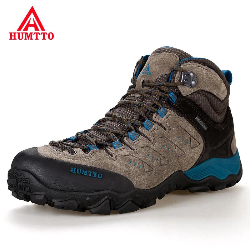 HUMTTO – chaussures de randonnée en cuir pour hommes et femmes, baskets d'extérieur imperméables, ma